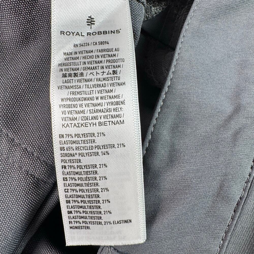 Royal Robbins Pants Mens 38x32 Gray Stretch Hiking Travel Outdoor Active Pants - Picture 10 of 12